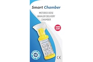 SAI-MEDS Smart Chamber - Distanziatore antistatico con maschera, camera di consegna per inalatore dosato con allarme audio per un'inalazione efficiente (media)