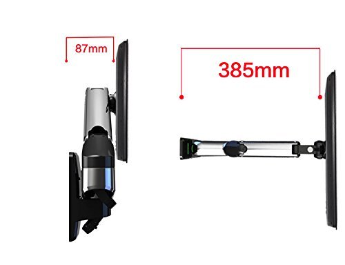F150 TV / Bildschirm Wandhalterung fuer 17″ – 27″ LED LTD Plasma Bildschirm Monitor Hoehe verstellbar schwenkbar neigbar mit Gasdruckfedergelenk - 5