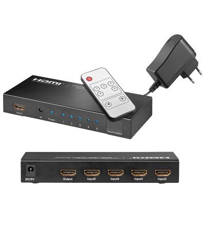 Preisvergleich Produktbild Wentronic AVS 40 5-fach HDMI Umschaltbox mit Fernbedienung