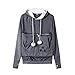 Produktbild Damen Hoodies Plüschjacke,Rovinci Frauen Kapuzenpulli mit Haustier Katzen Hund Känguru Beutel Sweatshirt Herbst Winter Langarm Kapuzenpullover Lose Pullover Tops Shirt Sportbekleidung Langarmshirts