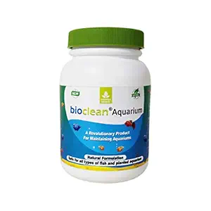 Organica Bioclean Aquarium Natural Clear Water Conditioner, Cloudiness Remover, Fish Probiotic, Ammonia Reduction, White (125 Grams)
