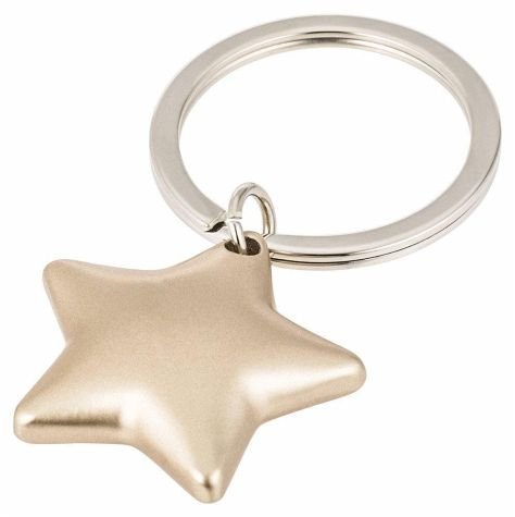 Preisvergleich Produktbild Stern, Schlüsselanhänger, gold matt