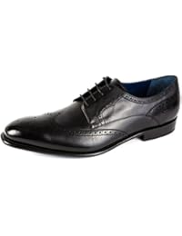 Melvin&Hamilton Zapatos de Cordones de Piel Lisa Para Hombre Negro Negro 49 EU