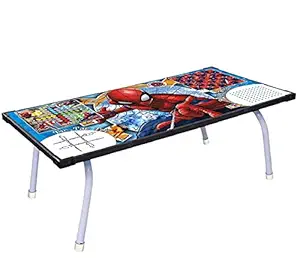 HALO NATION Spider Table for Kids Table Heavy Duty Foldable Bed Study Table Laptop Table for Boys Girls 2 in 1 Kids Multipurpose Foldable Bed Study Table - Superhero (12 X 24 Inches)