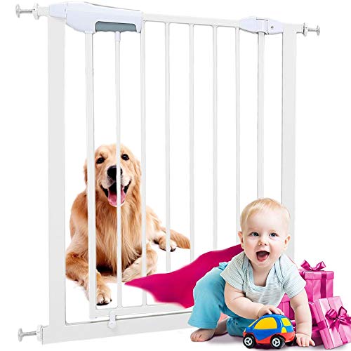 Preisvergleich Produktbild Praktische Säuglingsbabykinder Safe Treppenschutzgitter Kids Baby Guardrail - weiß [98-103cm]