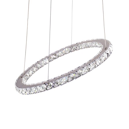 Lámpara de techo de cristal, TopMax un anillo de 30 cm de diámetro LED de luz de techo lámpara de techo