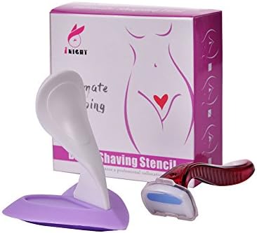 Ebess Portable Mini Bikini Trimmer Shaver for Women Hair Razor Bikini Shaving Stencil Privates Shaper Pubic Secret Intimate Tools Kit (Love)