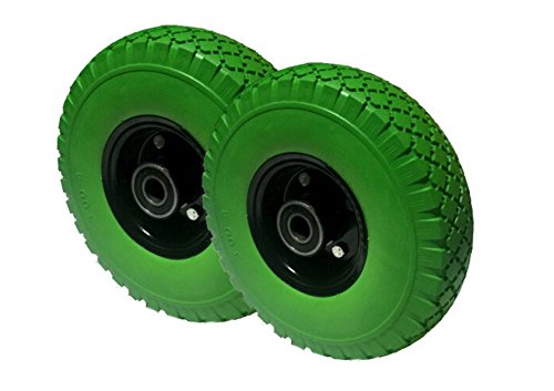 2 Stück DKB PU Rad 260 mm 3.00-4 – Pannensicher, nie wieder Luftpumpen Sackkarrenrad – Bollerwagen - 3