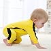 GudeHome Rompers for Baby Bruce Lee Jumpsuit Long Sleeve Bodysuits, Yellow, 6-12 Months
