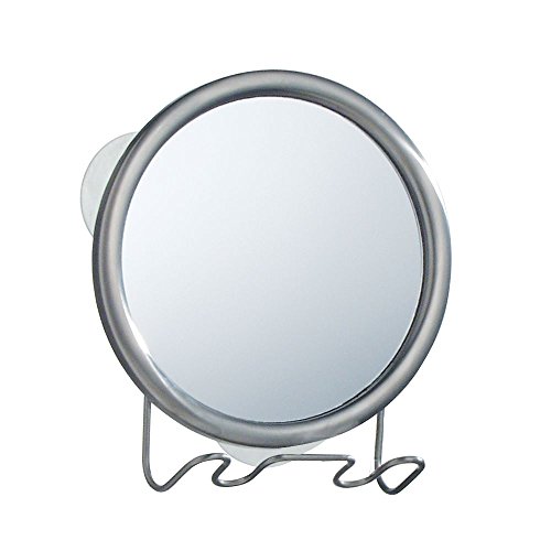 InterDesign 42070EU Forma Spiegel mit Rasierer-Haltung, mit Saugnäpfen, Edelstahl gebürstet - 3