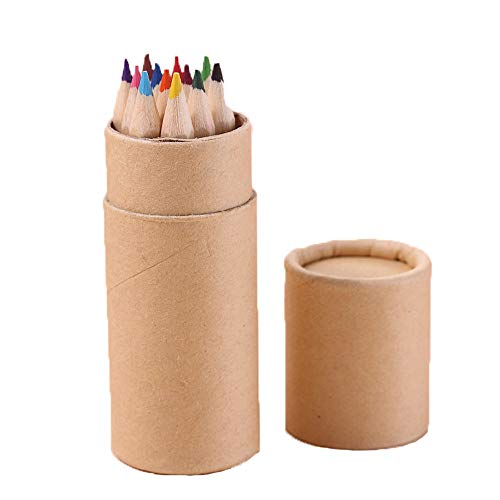 FiedFikt 12 pcs Wood Pencils Color Painting Pen Pencils HB Pencils School Office Stationery Wood Pencils Color Painting Pen Pencils HB Pencils School Office Stationery Colorful