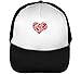 Produktbild Valentine'S Heart Trucker Cap Herren Damen Schwarz weiß Snapback