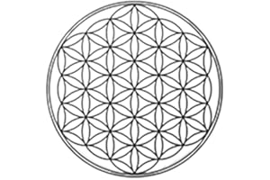 ARTISTIC SPONGE Pochoir réutilisable motif métatron fleur de vie A3 A4 A5 et plus grandes tailles Décoration murale, Pochoir en PVC réutilisable, blanc, A4 size - 210 x 297 mm, 8.3 x 11.7 in