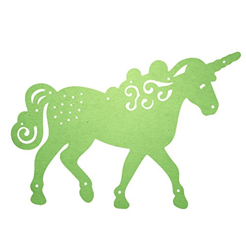 Amazingdeal365 Einhorn Metall Form Schablonen Schneiden DIY Dekor Sammelalbum Karten Buchzeichen Lesezeichen als Geschenk für Freunde Geburtstag Kinder,Kindergarten Hobby Schule Handarbeit Unterricht usw. Ein tolles Geschenk! - 2
