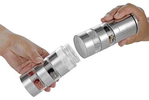 Esmeyer 290-246 Gewürzmühle SPICY mit 5 getrennten Ebenen, Keramikmahlwerk und Kunststoff Dosen, Ø: 50 mm, Höhe: 250 mm, Volumen: 5×0,05 Liter, - 3