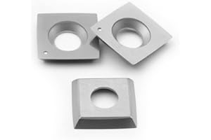 CDBP Inserti in metallo duro 15 × 15 × 2,5mm-R150 Coltelli di ricambio per tornitura del legno, 3 pezzi