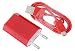 Produktbild Reido® (Rot) 2in1 Set Adapter + USB Datenkabel für Samsung I8190 GALAXY S3 III mini Galaxy I9100 S3/S4/S5/S5 Samsung S6 S6 Edge S5mini Galaxy S3mini / S4mini / S5mini Galaxy I9505 Galaxy S4 I9300 I9100 I8190 I9500 Micro-USB Ladegerät Ladekabel Netzteil (kein Original) (2in1 Rot Adapter+Kabel)