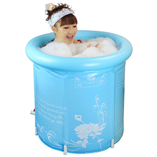 Tinksky Erwachsener faltbare Badewanne aufblasbare Portable Kunststoff Badewanne Super Dick - 5