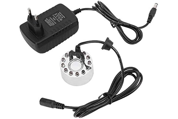 Brumisateur d'aquarium Humidificateur d'air LED Réservoir de Reptiles Machine à Brouillard Décoration de Paysage Fontaine Étang Rockery Atomiseur (UE)
