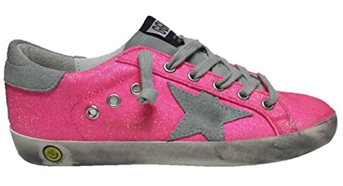 Preisvergleich Produktbild GOLDEN GOOSE SUPERSTAR LOW TOP SNEAKERS CYCLAMINE GREY