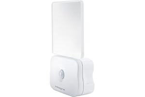 Integral Lampka nocna LED z czujnikiem ruchu, zasilana bateriami, z czujnikiem fotokomórki od zmierzchu do świtu, do korytarza, lądowania, schodów, kuchni, sypialni, pokoju dziecięcego i innych,