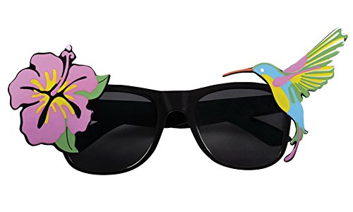 erdbeerloft – Hawaii Brille Blume Kostüm Sonnenbrille, Mehrfarbig - 2