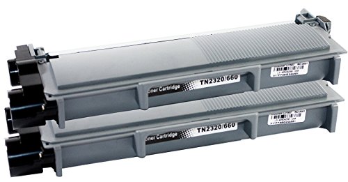 2 Toner black kompatibel für Brother TN-2320 TN-2310 - 2