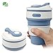 Price comparison product image Beito Coffee Travel Mug -CLTEIN Collapsible Certified BPA FREE Food-grade Silicone Coffee Cup Pocket-sized Camping Mug with Lid Reusable for Travel and Hiking,Dishwasher Microwave Safe-12oz(Light blue)