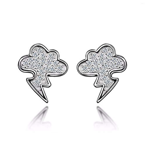Preisvergleich Produktbild MTWTM Sterling Silber Bolzen Cloud Diamond Ohrringe Blitz Ohrringe Damen Schmuck
