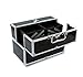 Extra Large Space Storage Beauty Box Make up Nail Jewelry Cosmetic Vanity Case (Silver)