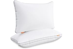 Sweetnight Kopfkissen weiches Kissen, Schlafkissen Sofakissen mit 2200g(2x1100g) Füllung, mit Reißverschluss geeignet für Alle Schlafpositionen (2er, 48 x 74 cm)