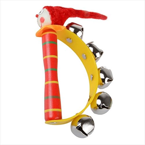 Vovotrade Baby-Regenbogen Musikinstrument -Spielzeug aus Holz Klingel-Ring Handbell Rattle - 2