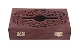 Thanks Giving Gift for your Loved Ones Wooden Boutique Tissue Box Cover Dispenser with Decorative Carving Work,