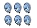 Produktbild 6 x 12 V/24 V 22,9 cm rund blau Objektiv Spots spotlamps LKW Truck 4 x 4 SIM 3227