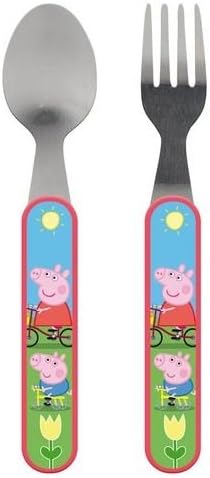 Peppa Pig Childrens Fork and Spoon Cutlery Set By BestTrend