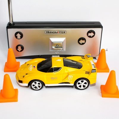 Digital Additions® Micro Remote Control RC Car in a Coke Can 1:64 Scale- Yellow
