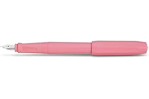 Kaweco Perkeo I Penna stilografica per cartucce d'inchiostro per la scuola, per principianti, con impugnatura ergonomica per una scrittura comoda, larghezza pennino F (fine), colore Peony Blossom