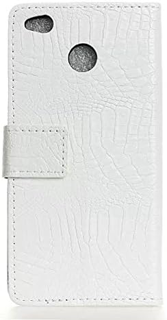EKINHUI Case Cover Crocodile Texture Pattern PU Leather Case TPU inner Cover Flip Wallet Stand Case with Card Slots & Cash Slots & Holder For Xiaomi 4x ( Color : White )