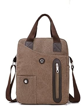 Männer Und Frauen Jahrgang Leinwand Schulter Ipad Messenger Tote Side Multifunktional Tasche,A-26cm*12cm*35cm