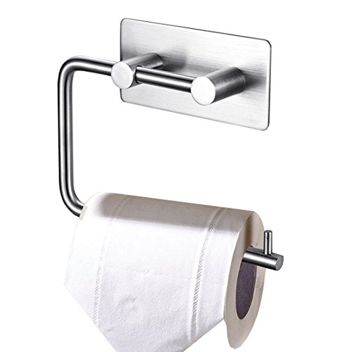 Bermud Edelstahl Selbstklebend Toilettenpapierhalter Papierrollenhalter Handtuchhalter Rollenhalter Kleben Wand ohne bohren für Bad, Küche und WC - 4