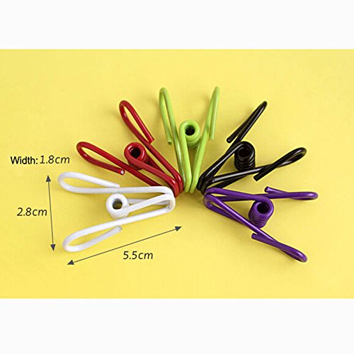 Wäscheklammern Bunte Multifunktions-Handtuchclips Linien Clips Solid Sealing Clamps (10 Stück) - 2