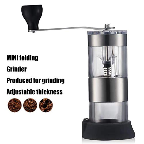 Zach-8 Mini Kaffeemühle, Verschleißfest Ganzkörper Abnehmbar Waschbar Manuelle Schleifmaschine Transparente Harzkörper Kann 25G Kaffeebohnen Halten -Für Hause/Büro