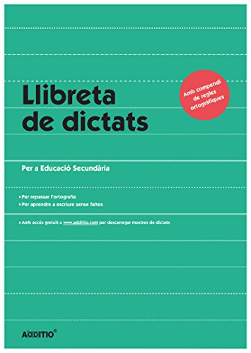 Additio D121Libreta de Dictados para educación secundaria (catalán), color verde