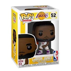 Funko Pop Lebron James Los Ángeles Lakers camiseta blanca (NBA 52) - Imagen 3
