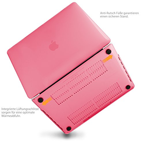 MyGadget MacBook Pro 13 Zoll *Matt* Case – Model mit / ohne Touchbar Ende 2016 (A1706 / A1708) Plastik Mac Hülle Schutzhülle Hartschale Cover (Rosa) - 3