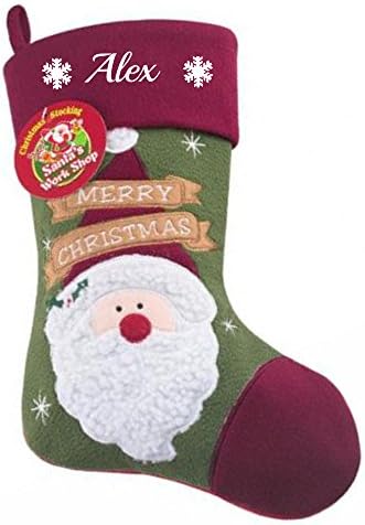 Custom Personalised Santa Christmas Stocking Sack Gift with your own name