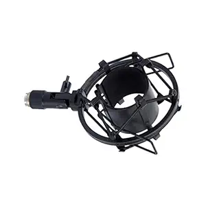 HAWK PROAUDIO SM02 Universal Shock Mount for Large Diaphragm Condenser Microphone, 42-48 mm (Black)