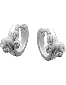 Creole Pferd Klappscharnier 925 Sterling Silber Schmuck für Mädchen