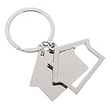 Material: Aleación de zinc MagiDeal Moderna Llavero Anillo Estilo de Mini Casa Colgante de Aleación Decoración de Bolsa Coche Bici de Color Plata