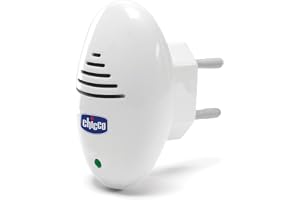 Chicco Anti-Myggplugg Device, Baby Myggavvisande, Fast, Ultraljud, Tyst, Effektiv räckvidd 2m, Praktisk 2-polig kontakt, avger inte kemikalier
